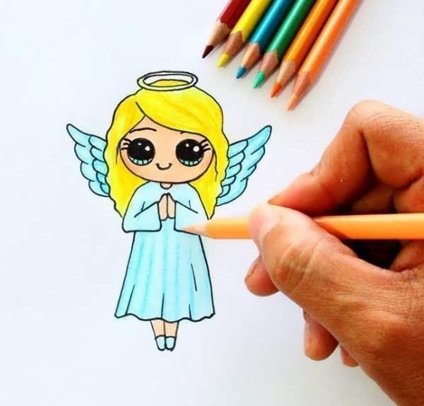 عکس نقاشی فانتزی فرشته و شیطان