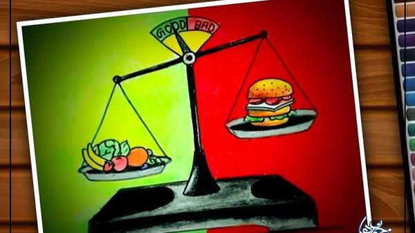 عکس نقاشی فانتزی غذایی