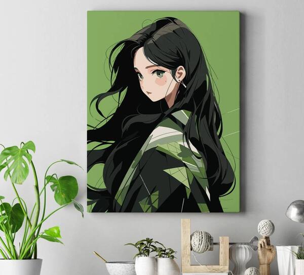 عکس نقاشی طرح فانتزی روی بوم دخترانه