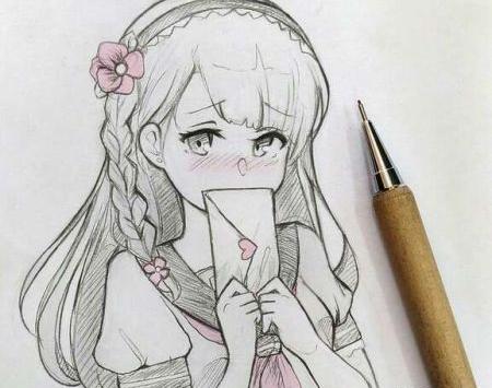 عکس نقاشی فانتزی دخترانه صورتی