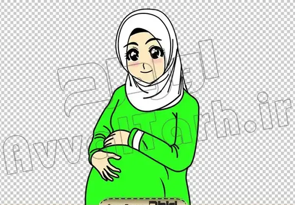 عکس نقاشی فانتزی زن حامله