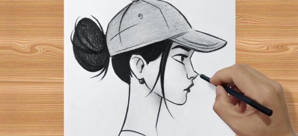 عکس نقاشی دختر زیبا و ساده و فانتزی