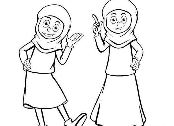 عکس نقاشی دختر فانتزی با حجاب