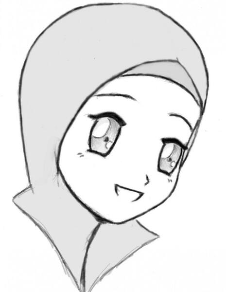 عکس نقاشی دختر فانتزی با حجاب
