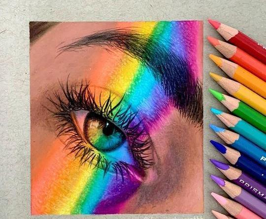 عکس نقاشی چشم فانتزی ساده