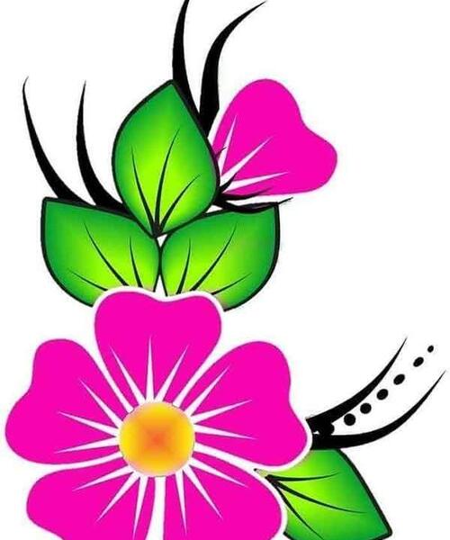 عکس نقاشی ساده و زیبا پسرانه گل