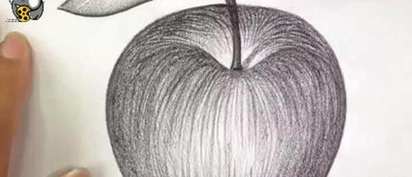 عکس نقاشی ساده میوه سیب