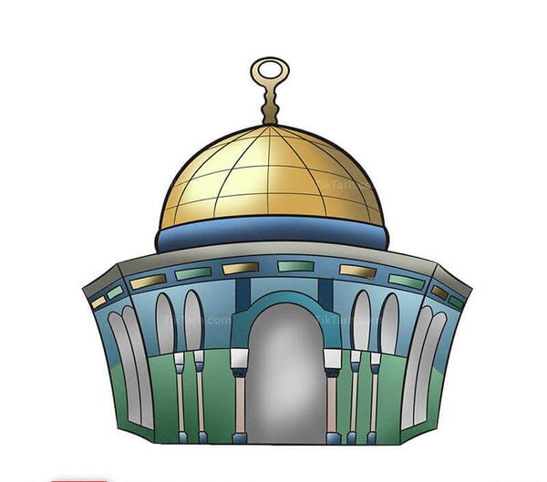 عکس نقاشی ساده مسجد قدس