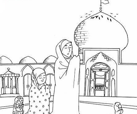 عکس نقاشی ساده مسجد قدس