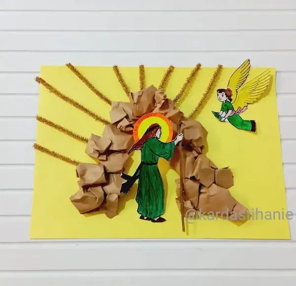 عکس نقاشی کودکانه ساده در مورد عید مبعث