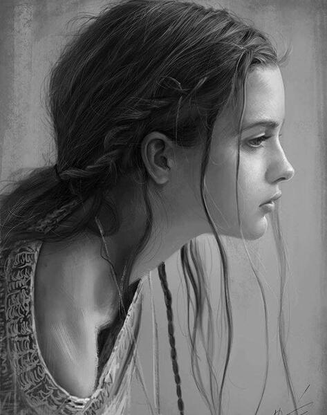 عکس نقاشی عاشقانه دو نفره ساده با مداد