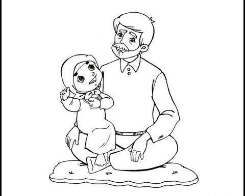 عکس نقاشی ساده راحت برای روز پدر