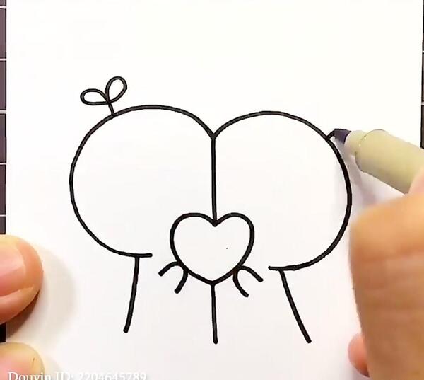 عکس نقاشی دو دوست صمیمی دختر ساده
