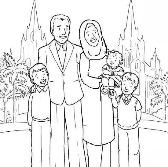 عکس نقاشی ساده خانواده پرجمعیت