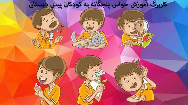 عکس نقاشی ساده در مورد حواس پنجگانه