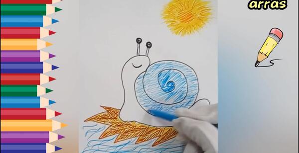 عکس فیلم نقاشی حلزون ساده