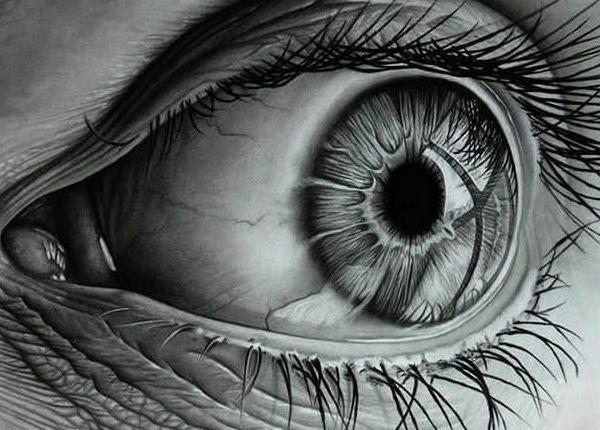 عکس نقاشی طراحی چشم و ابرو ساده