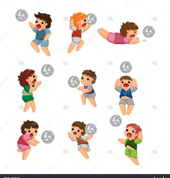 عکس نقاشی والیبال پسرانه