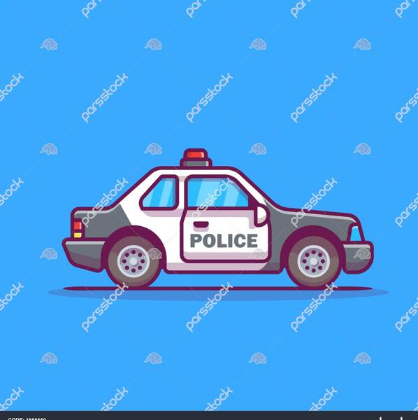 عکس نقاشی ماشین پلیس