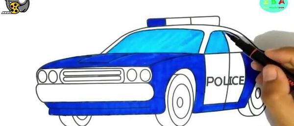 عکس نقاشی ماشین پلیس