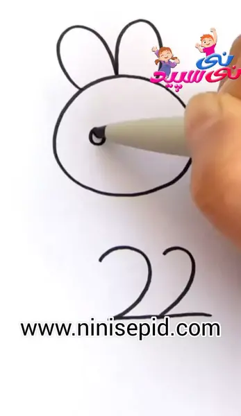 عکس نقاشی کودکانه ساده خرگوش