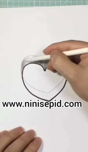 عکس نقاشی قلب سه بعدی