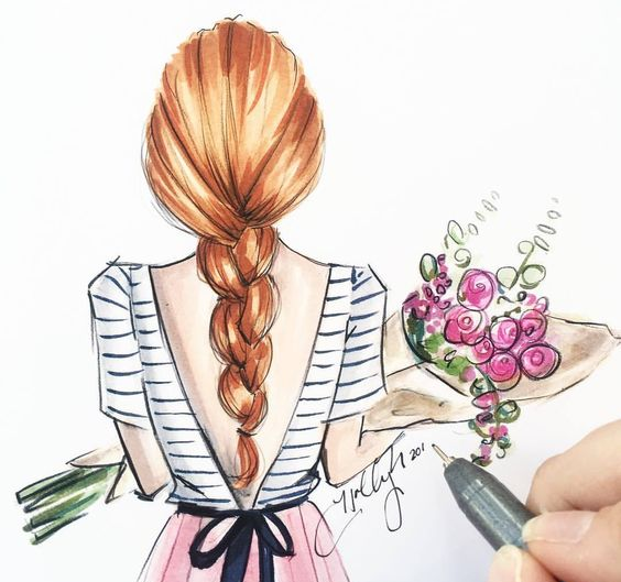 عکس نقاشی فانتزی دخترانه زیبا