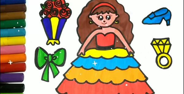عکس نقاشی عروسک ساده