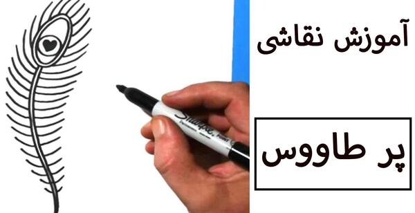 عکس نقاشی پر طاووس کودکانه