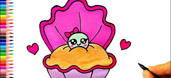 عکس نقاشی صدف برای کلاس اول