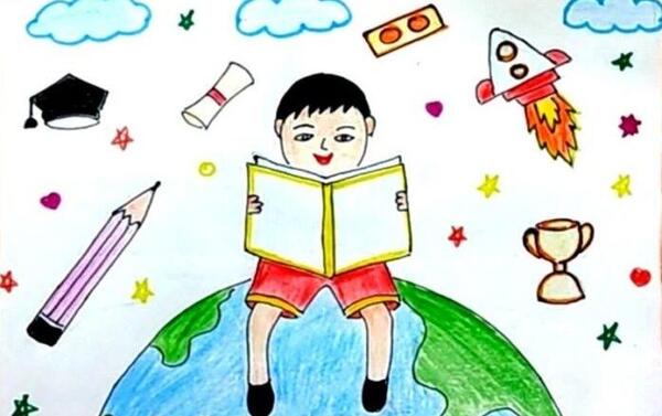 عکس نقاشی روز دانش آموز ساده