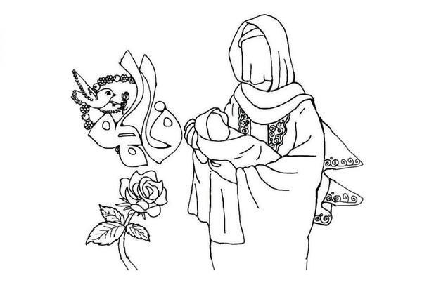عکس نقاشی حضرت فاطمه زهرا علیهاالسلام