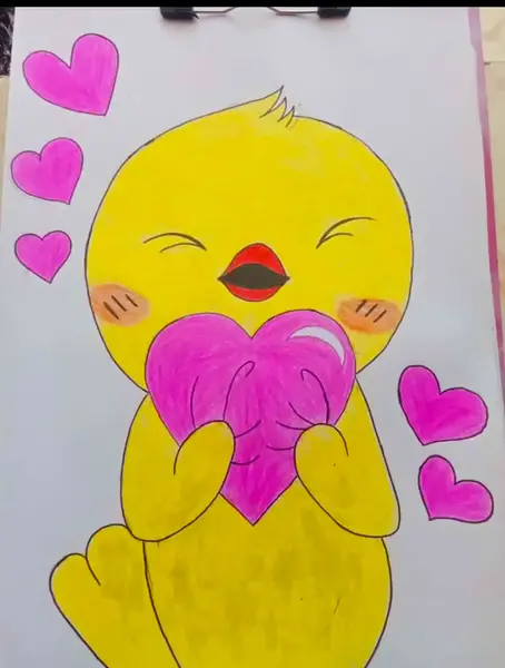 عکس نقاشی جوجه طلایی