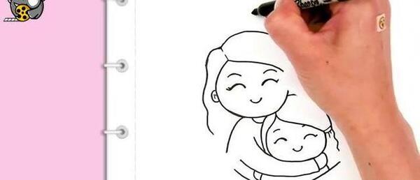 عکس نقاشی آسان برای روز مادر