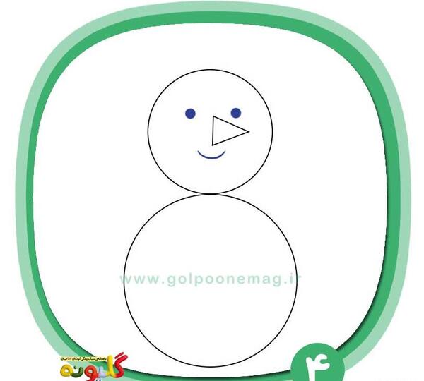 عکس نقاشی آدم برفی کودکانه