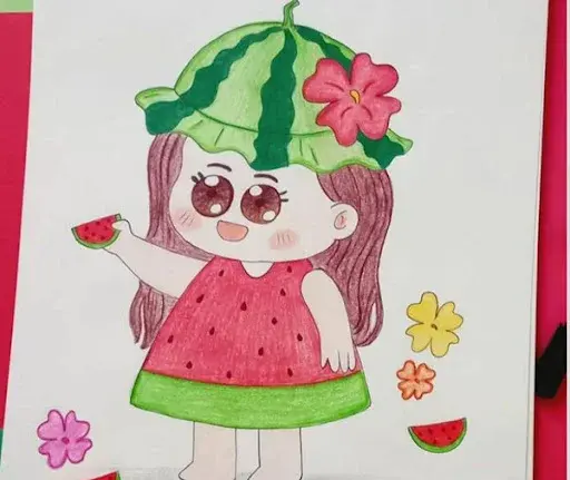 عکس نقاشی رو صورت یلدایی