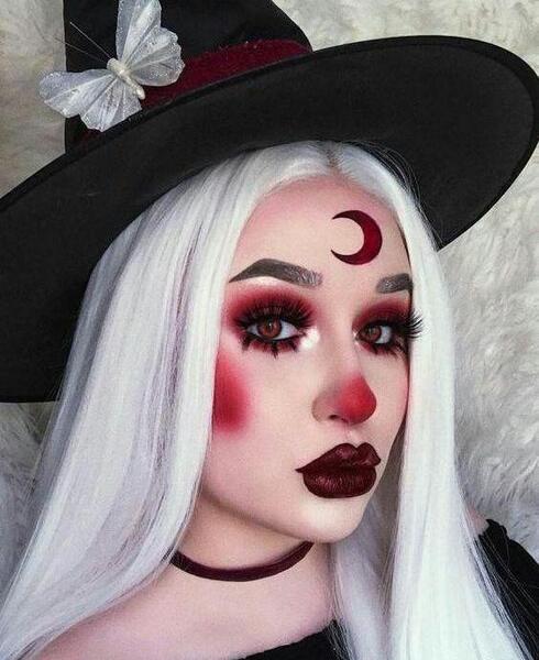 عکس نقاشی روی صورت برای هالووین دخترانه