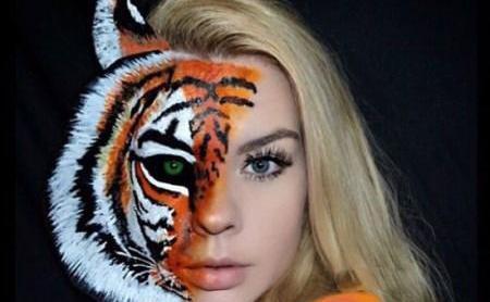 عکس نقاشی روی صورت واقعی