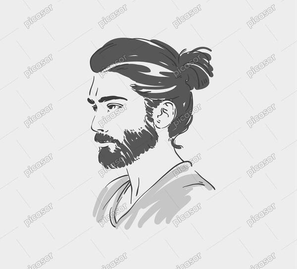 عکس کشیدن نقاشی نیم رخ صورت