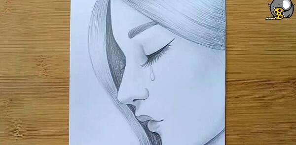عکس نقاشی صورت دختر عروسکی