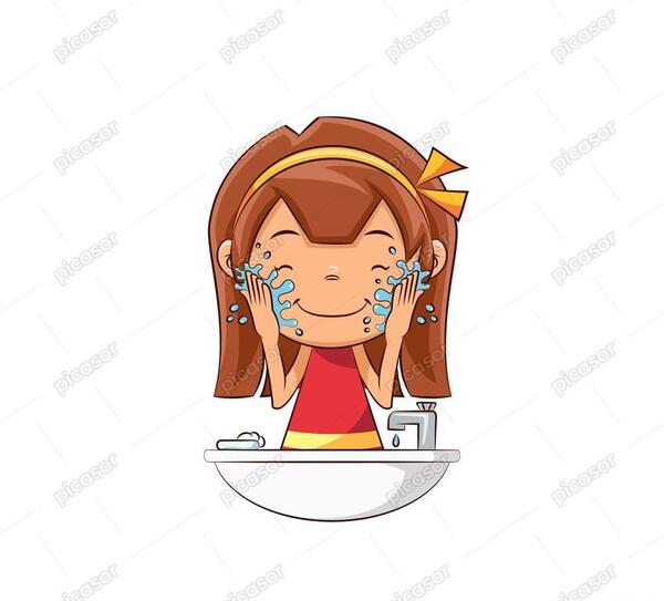 عکس نقاشی دست و صورت شستن