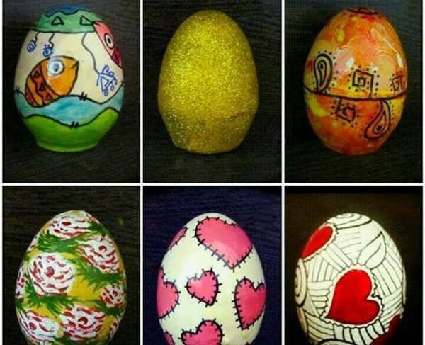 عکس نقاشی صورت روی تخم مرغ