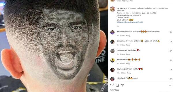 عکس نقاشی روی صورت رونالدو
