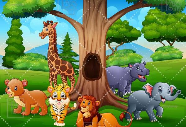 عکس نقاشی صورت خرس وحشی
