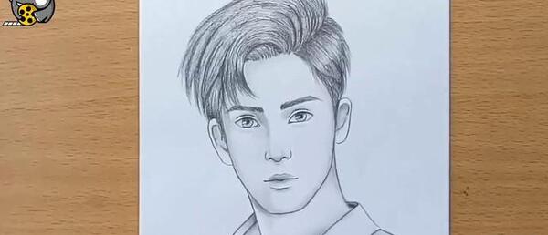 عکس نقاشی صورت یک پسر بچه
