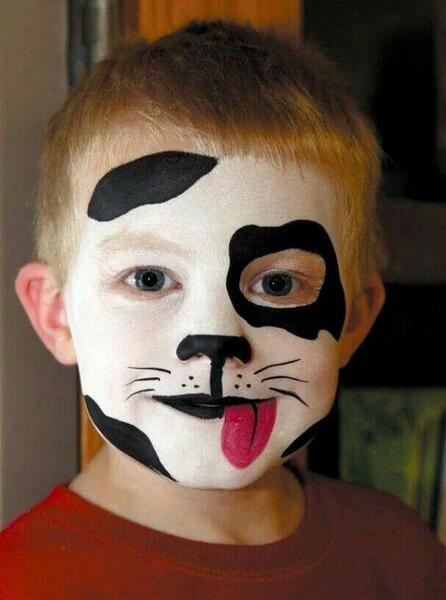 عکس آموزش نقاشی روی صورت پسرانه ساده