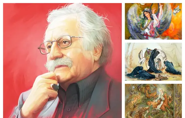 عکس صورت امام رضا در نقاشی فرشچیان