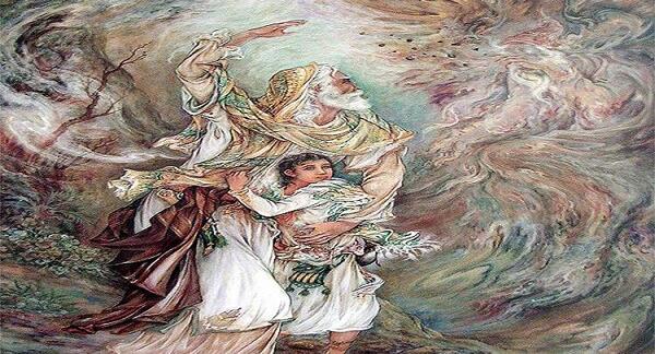 عکس صورت امام رضا در نقاشی فرشچیان