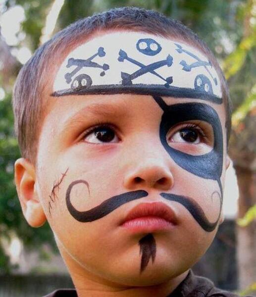 عکس نقاشی صورت پسرانه ترسناک