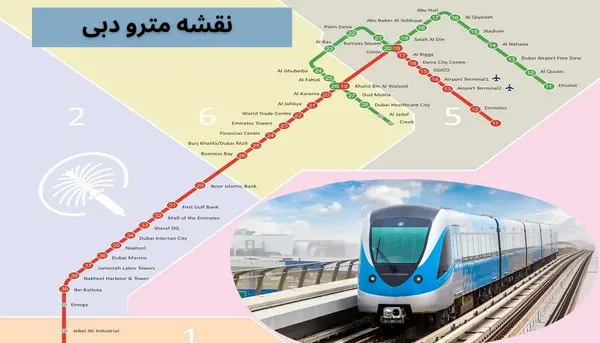 عکس نقشه مترو دبی